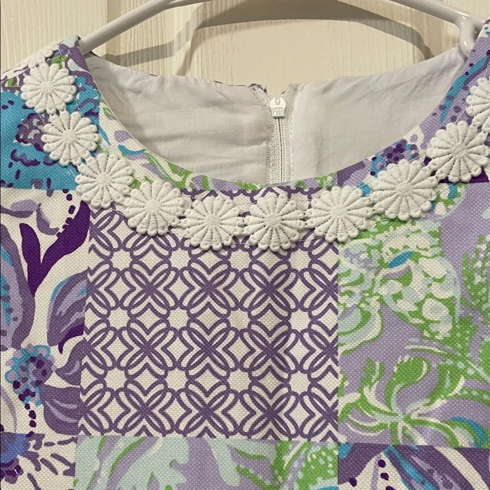 Lilly Pulitzer® Girls 2-10 Juicy Story Patch Shift Dress with Pockets NWT Size 8 - Picture 3 of 6